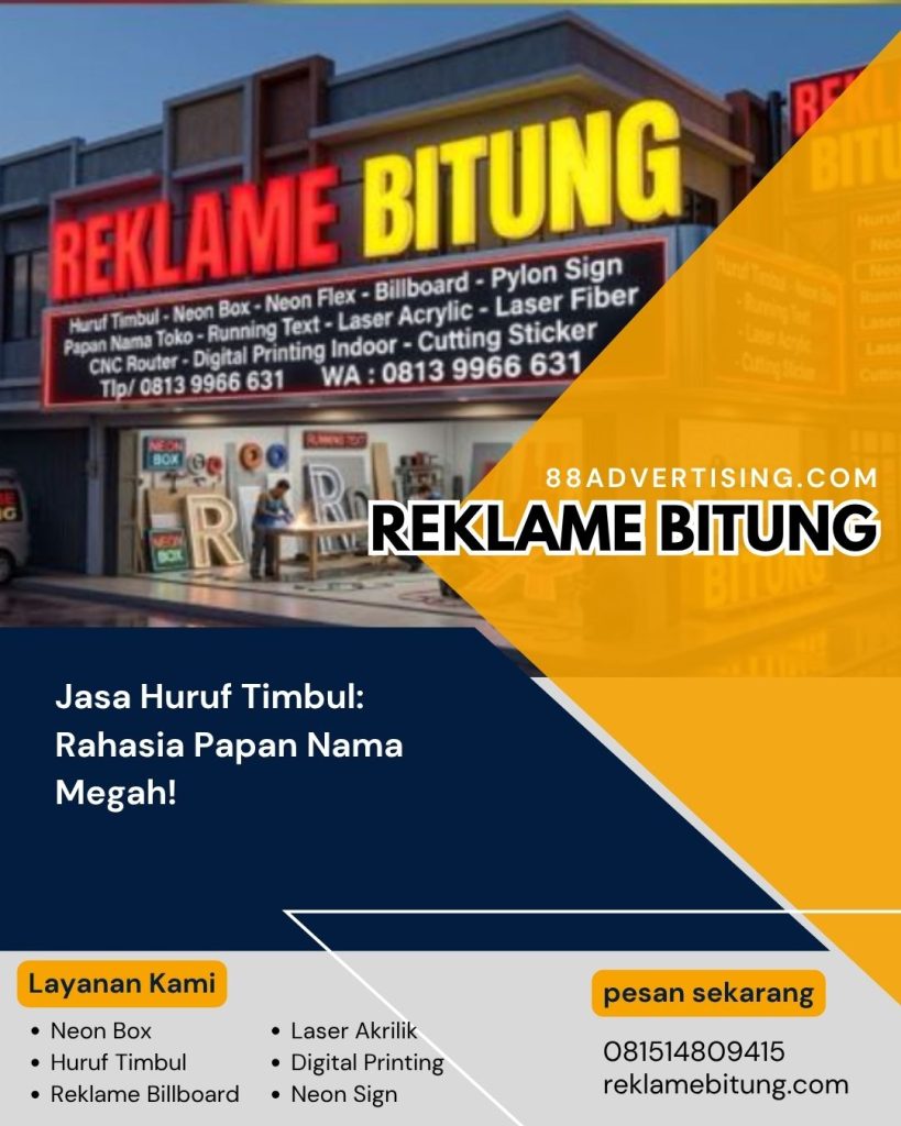Jasa Huruf Timbul: Rahasia Papan Nama Megah!