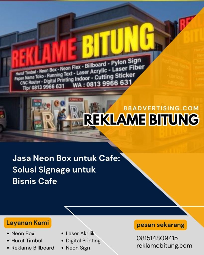 Jasa Neon Box untuk Cafe: Solusi Signage untuk Bisnis Cafe
